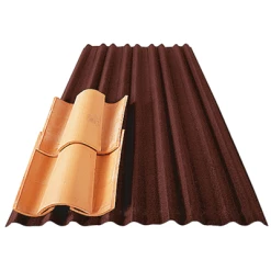 Onduline Plaque De Couverture Plaque De Sous-toiture Pour Tuiles Canal - Flexoutuile Profil T235 - Rouge - 2M X 1,05M