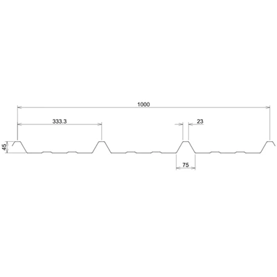 Bacacier Plaque De Couverture Profil De Couverture Métallique Coveo 3.45 - Gris Anthracite RAL 7016 - 3000MM X 1000MM – Image 2
