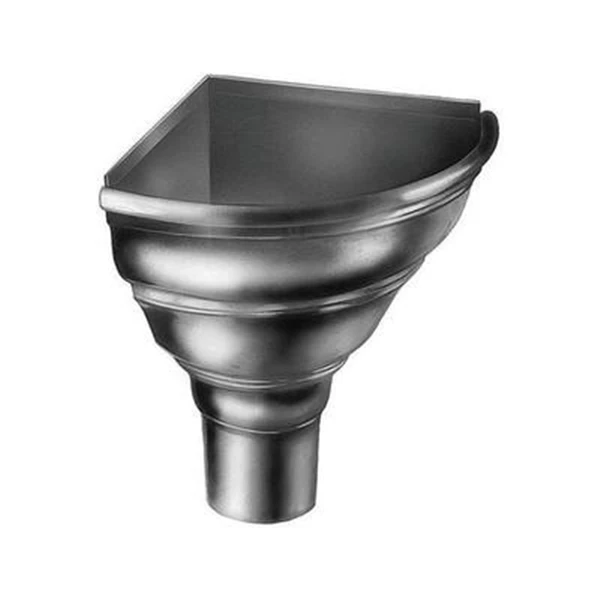 VM Zinc Gouttières Cuvette D'angle Demi-ronde En Zinc