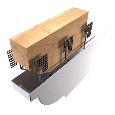 Planches De Rive Et Lambris Protège-panne MEP Hauts De France HPP570B Blanc - 70 X 200 X 500 Mm – Image 2