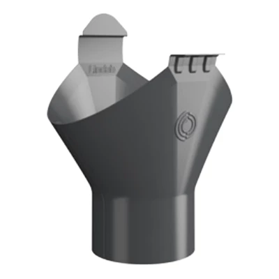 Accessoires Gouttières Naissance De Gouttière De Développé 333MM Lindab Pour Descente De 100 Mm - Gris Anthracite RAL 7016