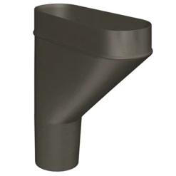 Rheinzink Accessoires Descentes Cuvette De Branchement En Zinc GRANUM BASALTE - Diam. 80 Mm