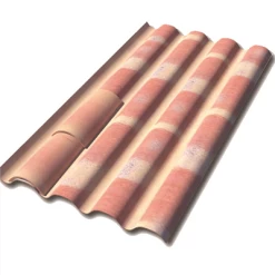 Eternit Plaque De Couverture Plaque Support De Tuiles Canal - Soutuile FR 230 - Finition Flammée - 120 X 96 Cm - Sans Coin Coupé