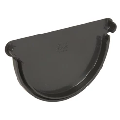 Accessoires Gouttières Fond De Naissance Demi-rond Nicoll Pour Gouttière - Développé 25 Cm - Longueur 20 Mm - Techtan - Gris Anthracite