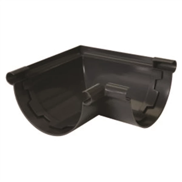 Accessoires Gouttières Angle De Gouttière Nicoll - Demi-rond De 25 - Angle 90° - Longueur 175 Mm - Techtan - Gris Anthracite