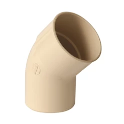 Accessoires Descentes Coude Cylindrique Mâle-femelle Nicoll Pour Tube De Descente - Angle 45° - Diamètre 80mm - Techtan Sable