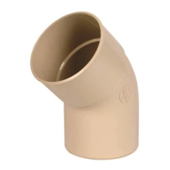 Accessoires Descentes Coude Mâle/femelle Nicoll Pour Tube De Descente - Angle 45° - Diamètre 100 Mm - Techtan Sable