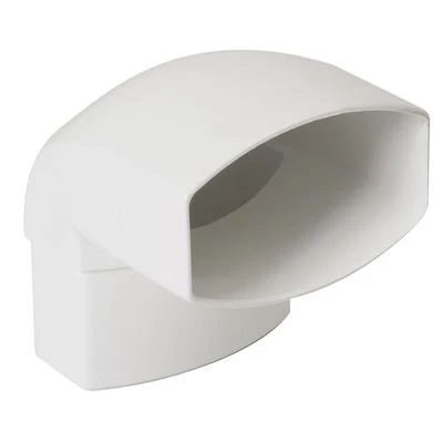 Accessoires Descentes Coude Ovoïde Nicoll Pour Tube De Descente 90 X 56-mm - Angle 87°30 - Mâle/Femelle - Techtan - Blanc – Image 2